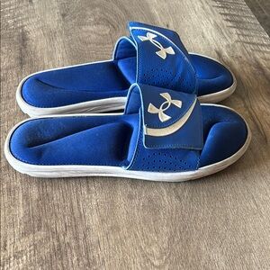 Under Armour Blue Slide Sandals